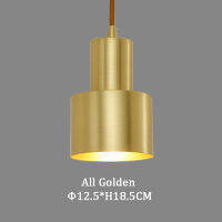 Golden Led Pendant Lights for Home Decor Over Dinning Table Bedside Reading Lamp Restaurant Bar Brass Finish Hanging Lampe