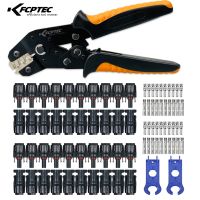 [HOT] MC-4 Solar Crimping Pliers for Photovoltaic Panels Wire and Cable Crimping Tool Set PV Connectors Male Female Solar Terminals