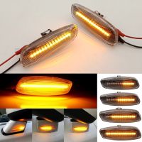 แสงสัญญาณไฟกะพริบไฟเครื่องหมายไฟ LED ด้านข้างแบบไดนามิกสำหรับ Citroen C4 Picasso C5 C3 DS3 DS4 Peugeot 207 308 3008 5008 RCZ Partner