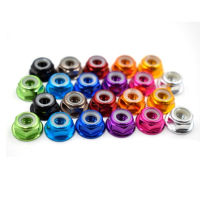 2-10pcs หน้าแปลนอลูมิเนียมไนลอนใส่ล็อค NUT M2 M2.5 M3 M4 M5 M6 M8 Anodized Multi-สีสีสันถั่ว-cijiha