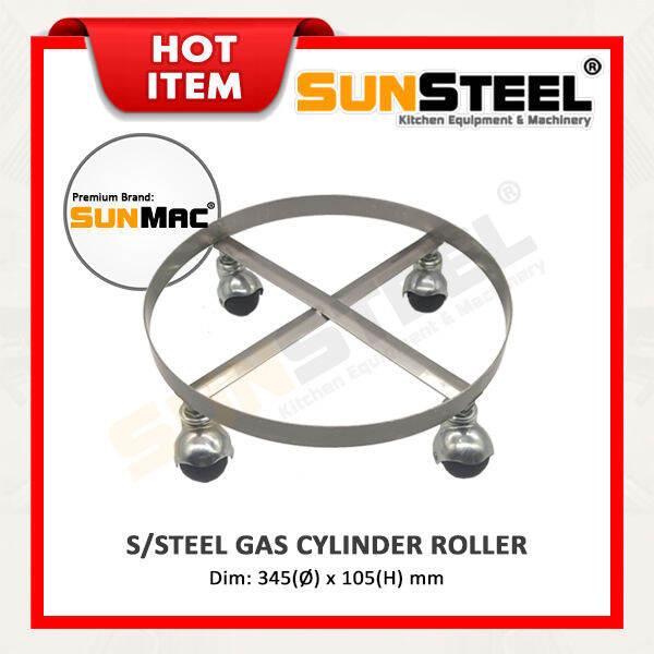 【SUNSTEEL】Heavy Duty Stainless Steel Gas Cylinder Roller / Gas Tank