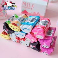 Sanrio Ruer ยางลบอะนิเมะ Hello Kitty Melody Kuromi Cinnamoroll 24ชิ้นอุปกรณ์การเรียนยางลบสำหรับเด็กเครื่องเขียนนักเรียนขายส่งคุณสมควรได้รับมัน