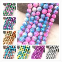 Wholesale 4/6/8/10mm Glass Beads Round Loose Spacer Beads Pattern For Jewelry Making DIY Bracelet Necklace