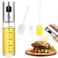 ✲❒ 100ml Oil Spray Bottle Vinegar Mist Sprayer Oiler Pot Set BBQ Barbecue Can Dispenser Kitchen Cooking Tool with Oil Brush Funnel