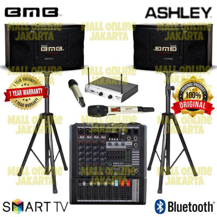 Paket karaoke bmb 10 inch Power mixer ashley 6 channel sound system Lazada Indonesia