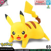 BANDAI ANIME POKEMON PLAMO COLLECTION QUICK 03 PIKACHU (BATTLE POSE) โมเดล การ์ตูน อนิเมะ