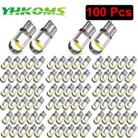 YHKOMS 194 W5W LED T10หลอดไฟ LED สำหรับที่จอดรถตำแหน่งไฟภายในแผนที่โดมลำต้นไฟ12โวลต์สีขาวโคมไฟอัตโนมัติ6000พัน