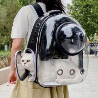 Spot parcel post New Integrated Panoramic Space Capsule Cat Outing Portable Clear Bag Cat Travel Suitcase Backpack