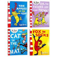 Dr. Seuss Suthคลาสสิกหนังสือภาพสีเขียวชุดเรื่องราว4สุนัขจิ้งจอกในถุงเท้าแมวในหมวกหนังสือภาษาอังกฤษสำหรับเด็ก