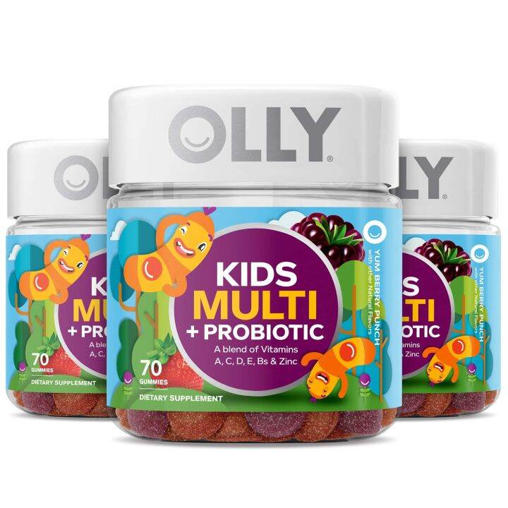 วิตามินเยลลี่ โปรไบโอติก / Olly Gummies / Kids Multi + Probiotic / 70