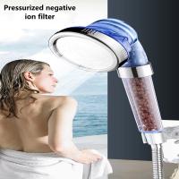 【YP】 Two-Color Shower Nozzle Handheld Negative Ion Hydrotherapy High-Pressure Filtration Multi-Speed