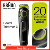 Hot Sale Braun Beard Trimmer 3 BT3221 - Black/Green - Beard Trimmer for Men - 20 length settings Precision