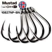 【LZ】✑  Original Norway Mustad Hooks 10827 Sea Fish Hook 4X Strong Pesca Live Bait Barbed Iron Board Fishhook Jigbait Angeln Claw Anzol