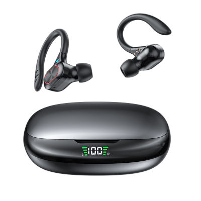 Wireless Headphones Bluetooth-compatible V5.0 Earphones Ear-hook Sports Waterproof Headset Deep Bass Stereo Earplugs NO Delay