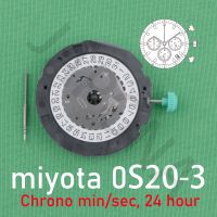 hot【DT】 0s20 movement miyota 0S20-3 Chronograph movenment Can incorporate tachymeter function  OS20 OS2O