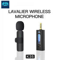 Wireless Lavalier Microphone ไมค์ไร้สายไลฟ์สด 2.4G ลดเสียงรบกวนไมโครโฟน 3.5มม AUX Interface เหมาะ สำหรับ Megaphones รถแล็ปท็อปลำโพงบลูทูธ iPhone โทรศัพท์ Android