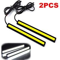 Idealworld 2 pcs 17 CM COB LED DRL Daytime Running Light หมอกไฟหน้ารถกันน้ำสีขาว