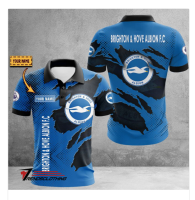 NEW Brighton &amp; Hove Albion F.C 3D polo shirt -(online contact for free customization) - NO.849JHU