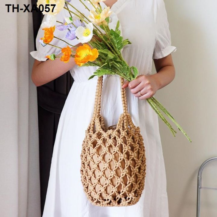 the-new-copper-buckle-straw-bales-hand-tied-leisure-female-bag-nets-beach-inside-the