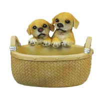 Cute Figurine Dog Storage Box Key Phone Chocolates Candy Storage Table Decoration Basket Home Decor Living Room