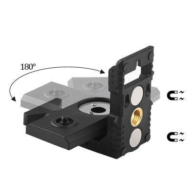 Huepar Multifunctional L-shape Magnetic Bracket Laser Level Adapter With Adjustable Magnetic Pivoting Base to 180 Degree Holder