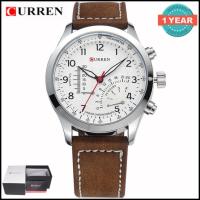 Curren นาฬิกาข้อมือผู้ชาย สีน้ำตาล สายหนัง รุ่น C8152พร้อมกล่องนาฬิกา CURREN (Clearance Sale ราคาลดสุดๆ)