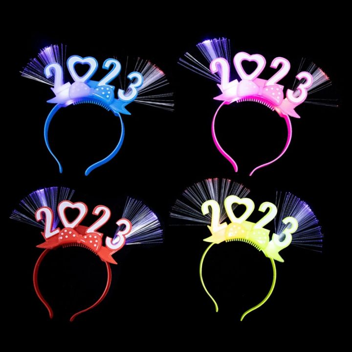 LED 2023 New Year Headband Light up Flashing Happy New Year Tiaras 2023 ...