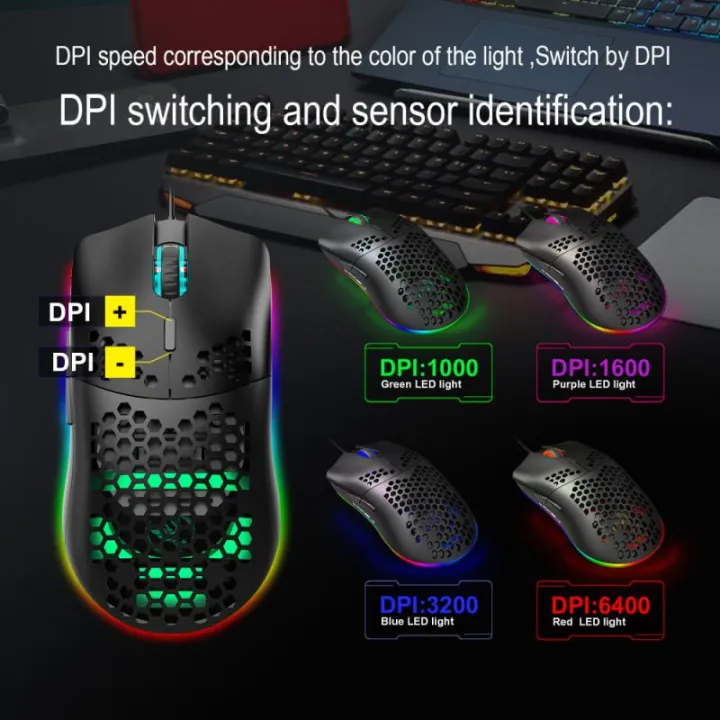 hxsj-j900-usb-สายเมาส์สำหรับเล่นเกม-rgb-gamer-mouses-ที่มีหกปรับ-dpi-รังผึ้งกลวงออกแบบตามหลักสรีรศาสตร์สำหรับสก์ท็อป