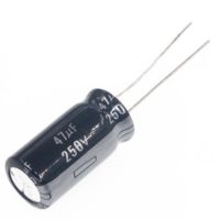 50pcs 47uF 250V Radial Electrolytic Capacitor 13mm X21mm Free Shipping