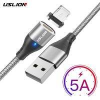 USLION แม่เหล็ก5A เคเบิลไมโคร USB ชนิด C,แม่เหล็กชาร์จเร็วแม่เหล็กสายรับส่งข้อมูลโทรศัพท์ที่ชาร์จสำหรับไอโฟน13 12 Pro Max Samsung Xiaomi