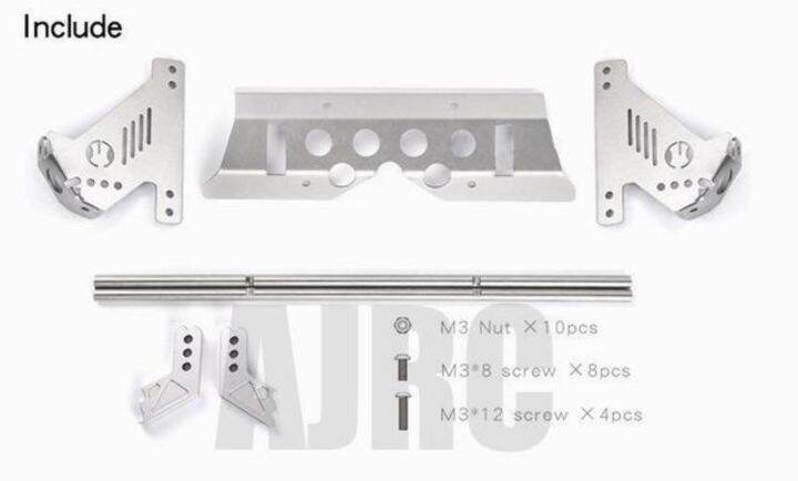 trax-trx6-g63-rc-auto-parts-stainless-steel-rear-bumper-and-bottom-guard-plate-chassis-armor