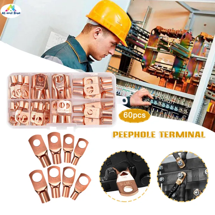 Battery Terminal Connectors Copper Wire Lugs Heat Shrink Tubing