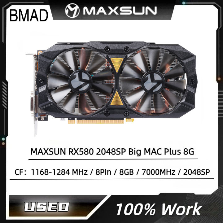 USED MAXSUN RX580 2048SP Big Plus 8G Graphics card | Lazada PH