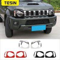 TESIN Tudung Lampu ABS Mobil Depan Lampu Cahaya Penutup Stiker Untuk Suzuki Jimny 2007-2017 Akseseksterior