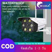 【BELUGA】Outdoor กล้องวงจรปิด wifi กล้องไร้สาย กล้องวงจรปิดภายนอก CCTV 3MP IP Camera สีเต็ม กันน้ำ ชัดกลางวัน-กลางคืน พูดโต้ตอบได้