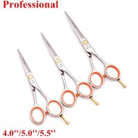 4.0 5.0 5.5 Hair Scissors 440C Japan Steel Professional Hairdressing Scissors Thinning Barber Scissors Set Hair Cut Shears 1017