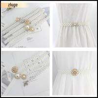 ZHUGE Belts Elegant Waist Link Necklaces Body Jewelry for Women Bride Accessories Applique Rhinestone Pearl Belt Decorated Waist Chain