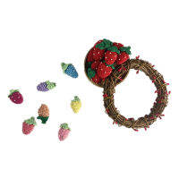 zsbszc Free shipping DIY strawberry patch wool hand-crocheted lace corsage garment accessories 8 color options 50pieces SXJ001