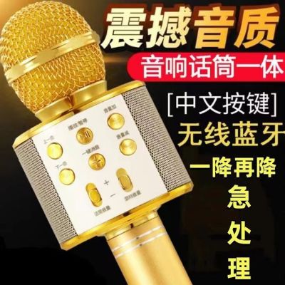 National singing karaoke artifact mobile broadcast microphone sound a whole wheat children home wireless bluetooth microphones