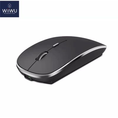 สินค้าขายดี++ พร้อมส่ง WiWU WM104 ใหม่ล่าสุดสำหรับแล็ปท็อปคอมพิวเตอร์บลูทูธ5.0เมาส์ Precision Rechargeable Bluetooth 2.4G USB 001