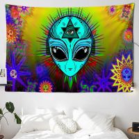Psychedelic Alien Tapestry Mandala Hippie Art Wall Hanging Tapestries for Living Room Home Dorm Decor