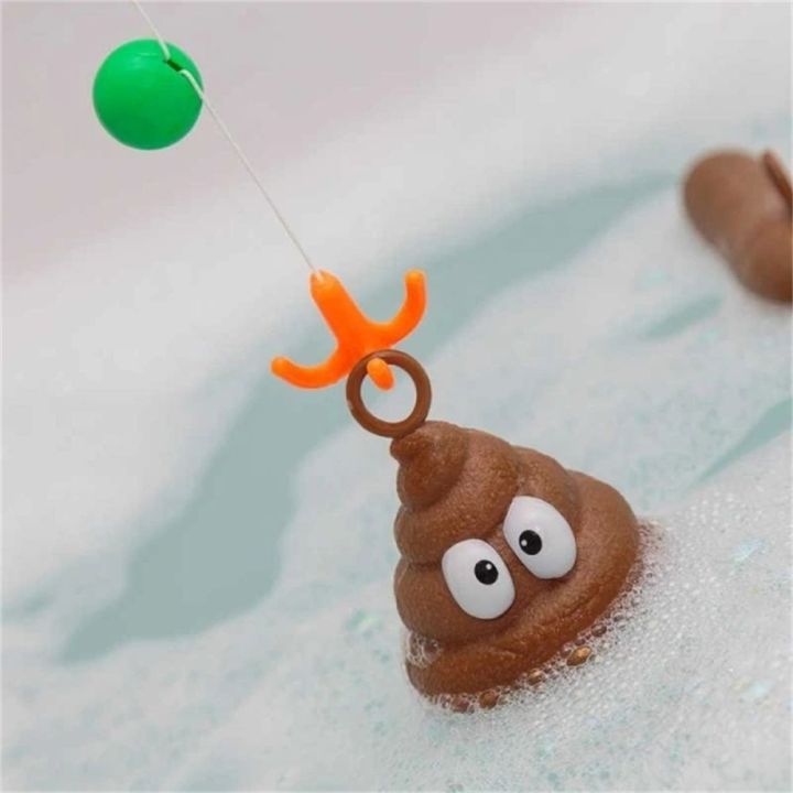 wuxu-funny-fishing-rod-puzzle-net-poo-float-childrens-swimming-game-bath-fishing-game-toy-bathing-prank-toys