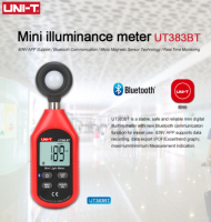 UNI-T UT383BT มินิเครื่องวัดแสงบลูทูธดิจิตอล Luxmeter Lux FC อุปกรณ์ทดสอบสิ่งแวดล้อมมือถือเครื่องวัดความสว่าง