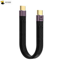 สายเคเบิลข้อมูล Usb C ตัวผู้เป็น Usb C การชาร์จอย่างรวดเร็วสายส่งข้อมูลที่ยืดหยุ่น40Gbps