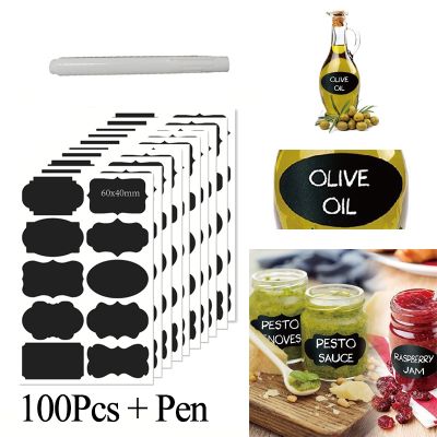 hot！【DT】❒✑ﺴ  Pcs/Set Chalkboard Spice Label Stickers Jars Bottles Tags Blackboard Labels With