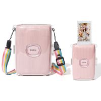 เคสคริสตัลสำหรับ Instax Mini Link 2ปริ้นเตอร์ป้องกันการขีดข่วนกระเป๋าเคสใสพร้อมสายคล้องไหล่สำหรับ Mini Link 2