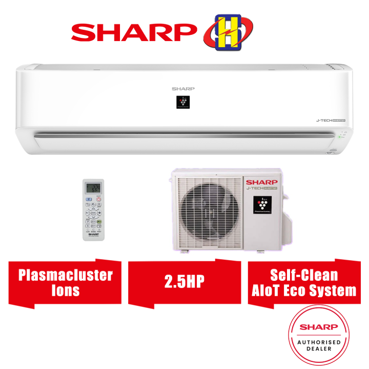 Sharp Air Conditioner (2.5HP) JTech Inverter R32 Plasmacluster Ions