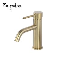 Bagnolux Brass Single Holder Hole Rose Gold Modern Deck Mounted Hot And Cold Water Mixed Type 03053 Bathroom Basin Faucet