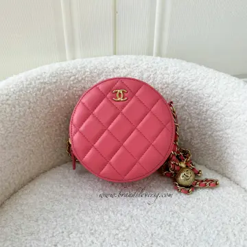 Chanel Vanity Case Bag Small 22S Calfskin Coral Pink