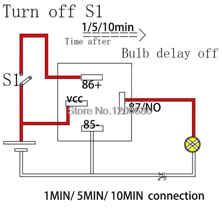 fn-ys020-30a-1-5-10-minutes-delay-off-after-switch-turn-off-automotive-12v-time-delay-relay-spdt-delay-release-off-relay-electrical-circuitry-parts